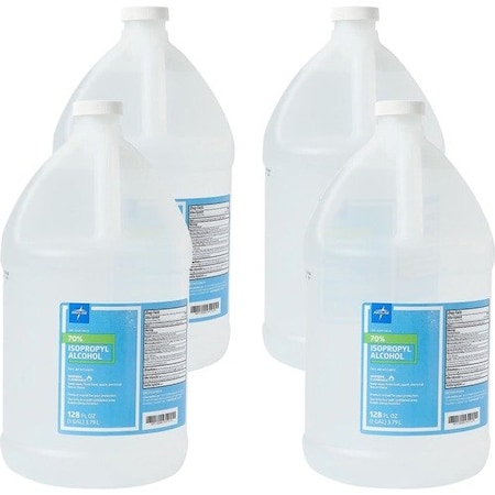 Medline Rubbing Alcohol, Isopropyl, 70%, 1 Gallon, Clear, 4PK MIIMDS098016CT